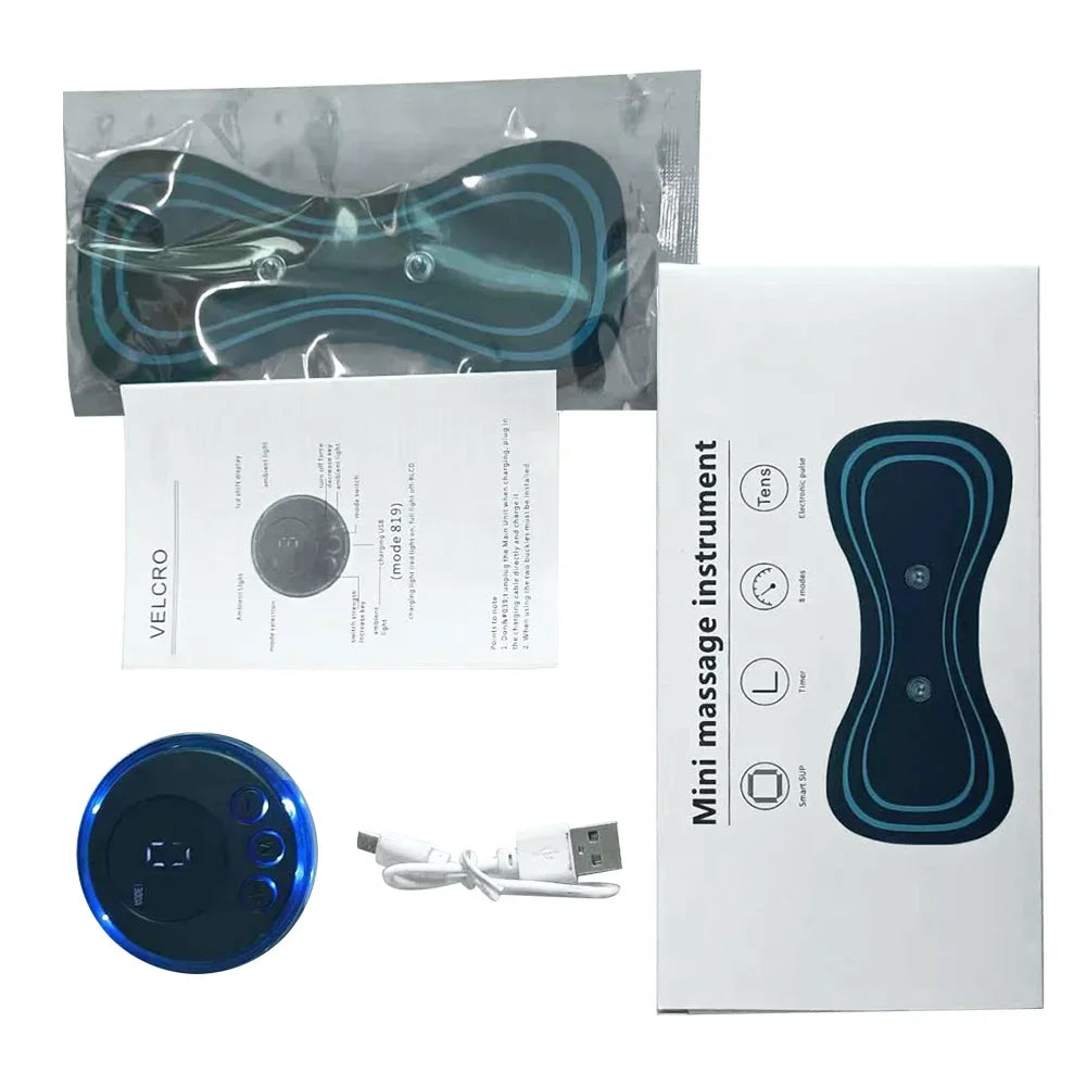 Neck Massager Mini Electric Neck Massage EMS Cervical Back Vertebra Massage Patch 8 Modes Relieve Relax Muscle Fatigue Tools Electric EMS Neck