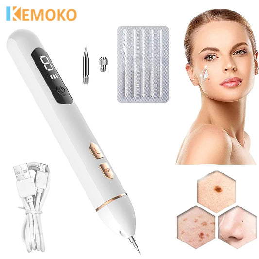 Electric Skin Tag Remover Dark Spot Mole Remover Pen Freckle Wart Tattoo Nevus Black Spots Laser Skin Tag Removal Plasma Pen