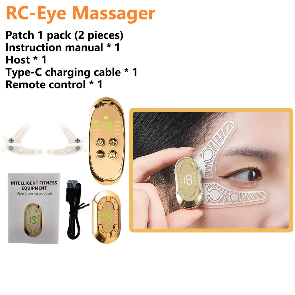 Ems Pulse Microcurrent Eye Care Device Eye Massager To Relieve Fatigue Massage Reduce Dark Circles Eye Swelling Anti-Wrinkle RC-Eye Massager