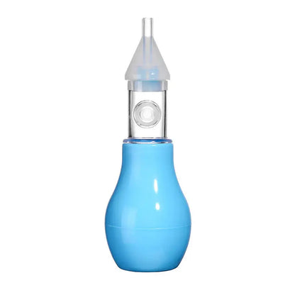 Silicone Nasal Aspirator for Baby Suction Pump Nose Cleaner Children Kids Soothing Nose Cleaning Device Nasal Cleaning Tools blue