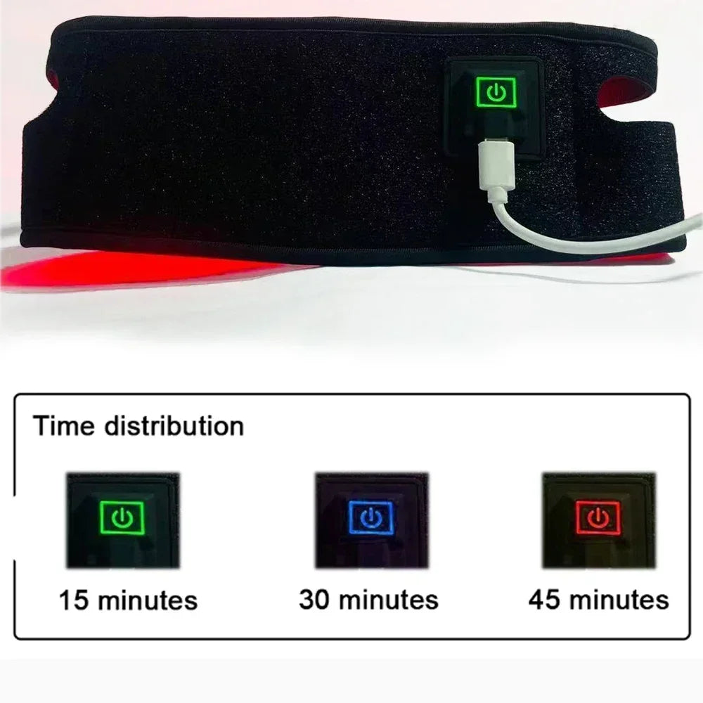LED Red Light Therapy Belt 660&850 nm Facial Neck Massager Lift Chin Laser Lipo Near Infrared Skincare Beauty Tool Fashion Pad