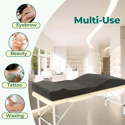 Lash Bed Topper, Ergonomic Curvy Massage Bed Mattr Topper, Massage Table Mattr For Beauty Salon, Washable Cover,