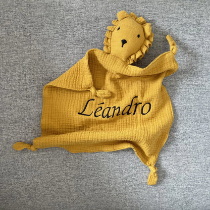Baby Name Personalized Embroidered Baby Soother Appease Towel Bib Soft Absorbent Cloth Kids Sleeping Nursing Cuddling Blanket