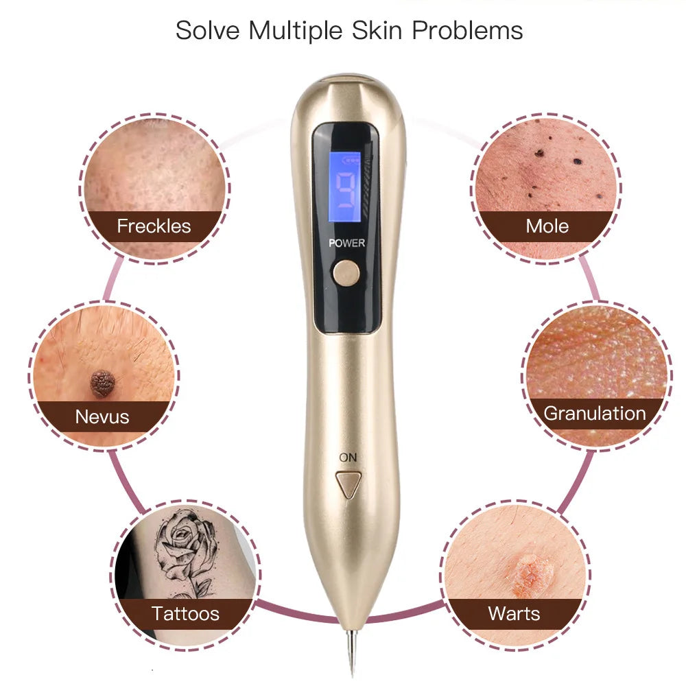 Portable 9 Levels Laser Plasma Pen Remove Pen Wart Remover Tattoo Remover Instruments Skin Tag Removal Spot Beauty Care Tool