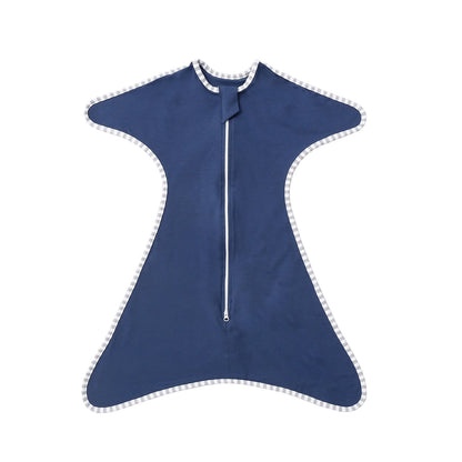 INSULAR Newborn Baby Sleeping Anti-shock Swaddle Bags Breathable Cotton Elastic Swaddle Sleeping Bag Baby Cotton Sleep Sleepwear Navy