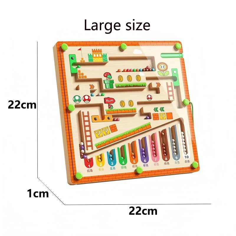 Children's Magnetic Maze Walking Ball Baby Concentration Training, Writing Logic Thinking 3 year Old Early Education Puzzle To Large size