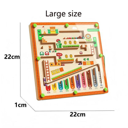 Children's Magnetic Maze Walking Ball Baby Concentration Training, Writing Logic Thinking 3 year Old Early Education Puzzle To Large size