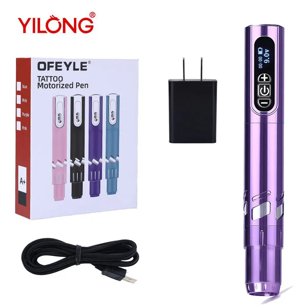 New 2pc Battery Tattoo Pen Wireless Power Tattoo Machine Professional Pen Tattoo Machine Makeup For Professionals And Beginners 1 battery 2
