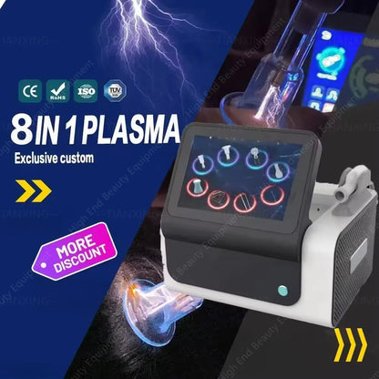 Newest 8 in 1 Fusion Plasma Cold Warm Ozone Plasma Lifting Skin Tightening Acne Remove Ozone Plasma Machine
