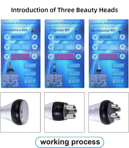 3 in1 40K Ultrasonic Cavitation Machine Body Slimming Massager RF Weight Loss Beauty Skin Tighten Lift