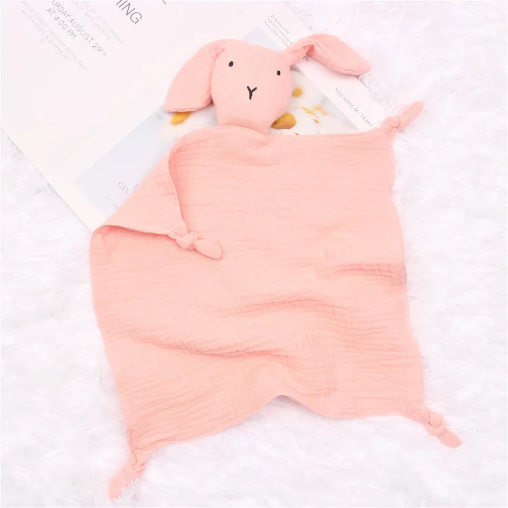 Baby Name Personalized Embroidered Baby Soother Appease Towel Bib Soft Absorbent Cloth Kids Sleeping Nursing Cuddling Blanket Pink Rabbit