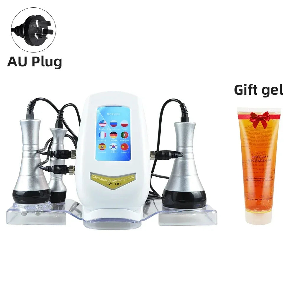 3 in 1 Multi-Pole Vacuum Cavitation 40KHz Ultrasonic Slimmer Weight Loss Cellulite Reduction Shaping Slimming Firming Massage