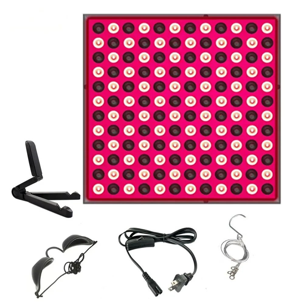 LED red panel light facial anti-aging skin care beauty 144 LED light body physiotherapy tools yoga relaxation lamp US
