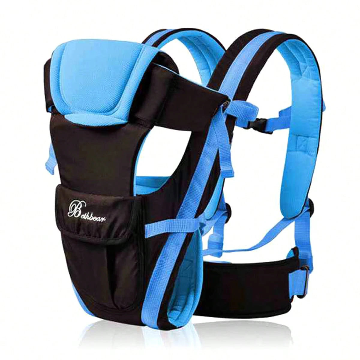 Baby Sling Carrier, 4-in-1 Ergonomic Baby Backpack Carrier, Easily Adjustable Baby Carrier Newborn to Toddler Blue