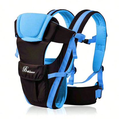 Baby Sling Carrier, 4-in-1 Ergonomic Baby Backpack Carrier, Easily Adjustable Baby Carrier Newborn to Toddler Blue