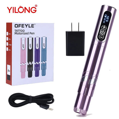 New 2pc Battery Tattoo Pen Wireless Power Tattoo Machine Professional Pen Tattoo Machine Makeup For Professionals And Beginners 1 battery 1