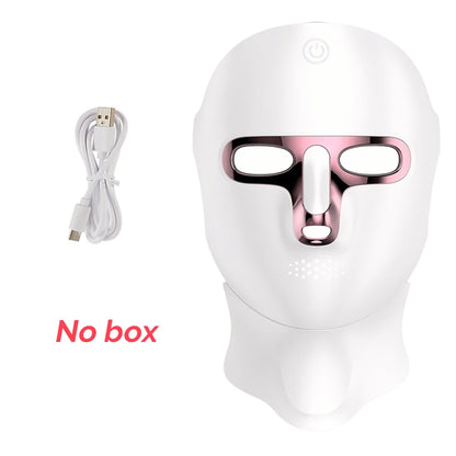 7 Colors LED Face Neck Mask Rechargeable LED Photon Beauty Mask Machine Facial Lifting Skin Care Tool No box