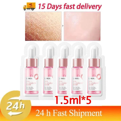 Hoygi Blue Copper Peptide Serum Anti Wrinkles Aging Rejuvenating Facial Lifting Moisturizing Brighten Skin Tone Skin Cosmetics 5pcs 1