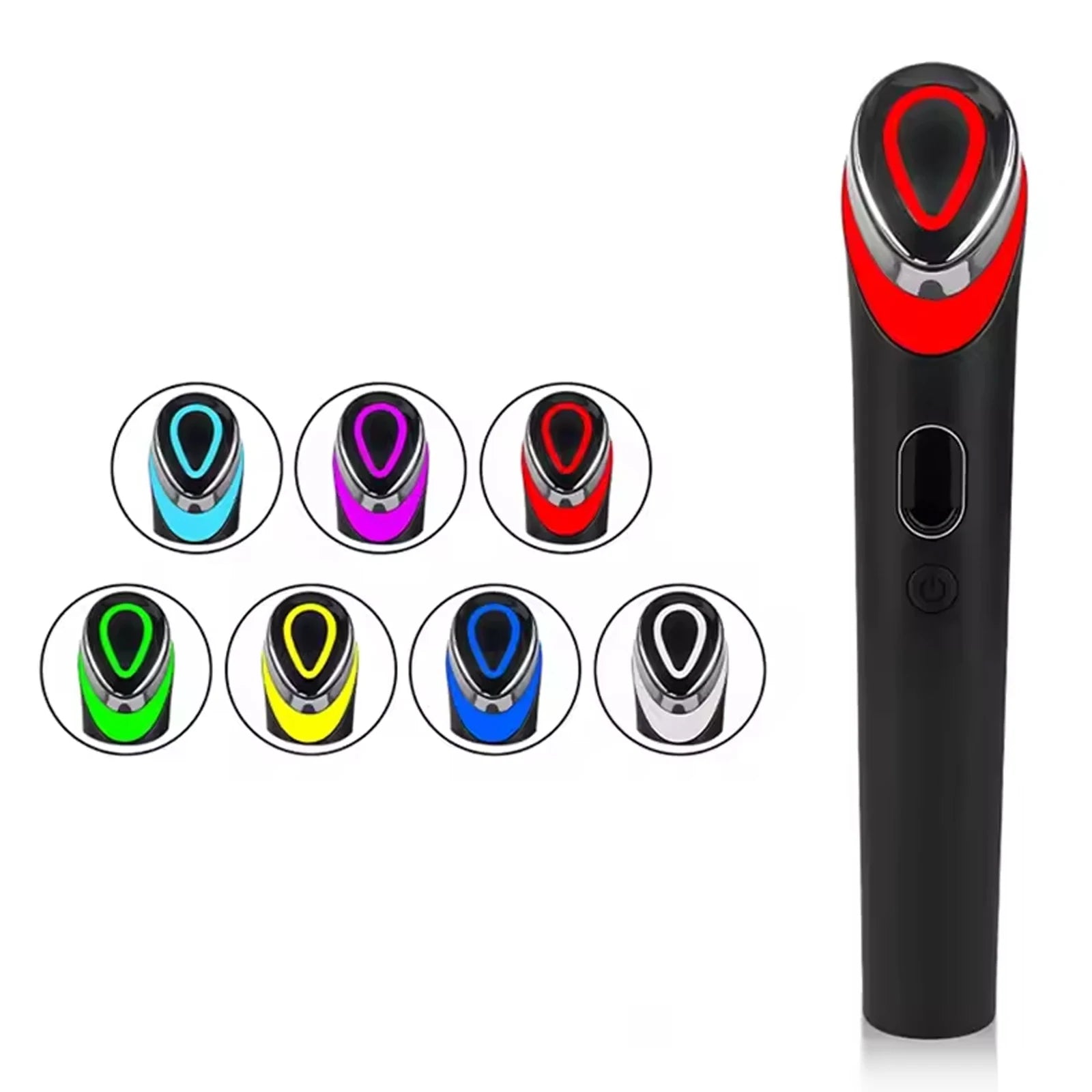 7 Colors EMS Microcurrent Facial Massager Age-R Booster Pro Anti Wrinkle Lift Device Home Use Beauty Tool for Skin Care & Rejuve Black