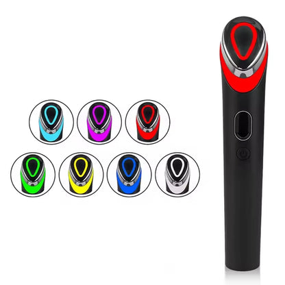 7 Colors EMS Microcurrent Facial Massager Age-R Booster Pro Anti Wrinkle Lift Device Home Use Beauty Tool for Skin Care & Rejuve Black