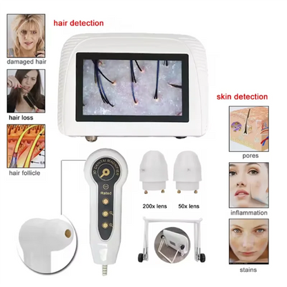 A52Q-Skin Analyzer Analyser For Diagnosis Skin Care Tools With 2 Lens Rechargeable US Plug