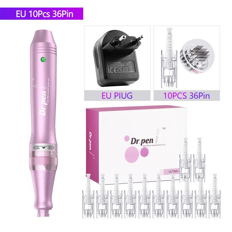 Authentic Dr. Pen Ultima M7 10 Pcs Needles Multi-function Facial Mesotherapy Micro Skin Wireless Electric Derma Beauty Device M7W EU 36PIN