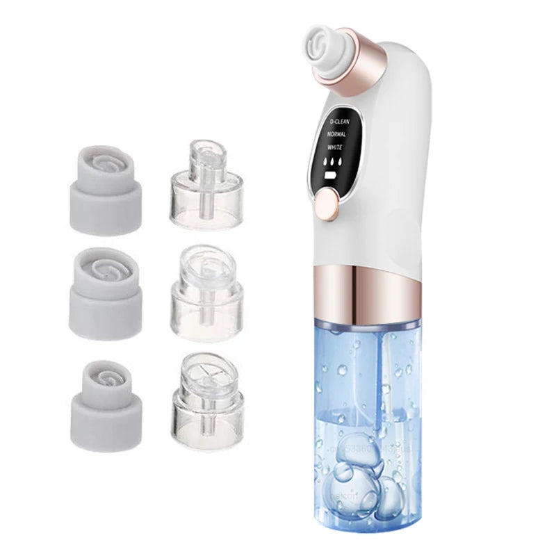 Rechargeable Blackhead Remover Vacuum Facial Pore Cleaner Electric Pimple Blackhead Cleaner Deep Dirt Cleaning Machine for Skin white