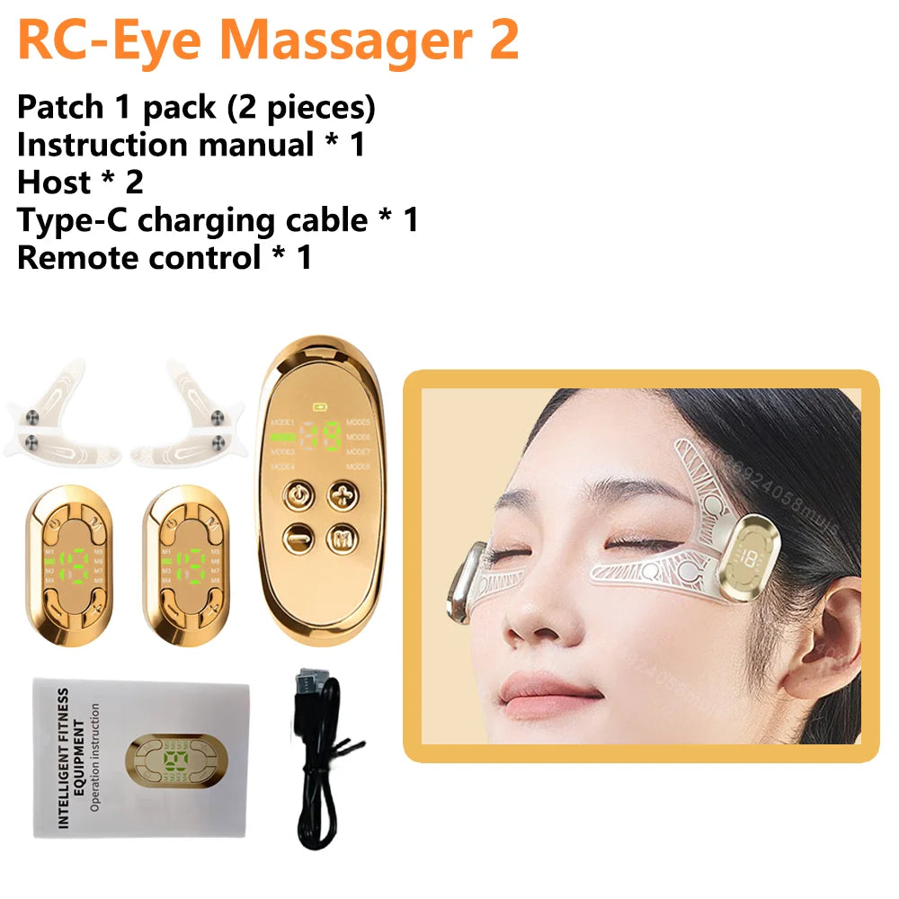 Ems Pulse Microcurrent Eye Care Device Eye Massager To Relieve Fatigue Massage Reduce Dark Circles Eye Swelling Anti-Wrinkle RC-Eye Massager 2