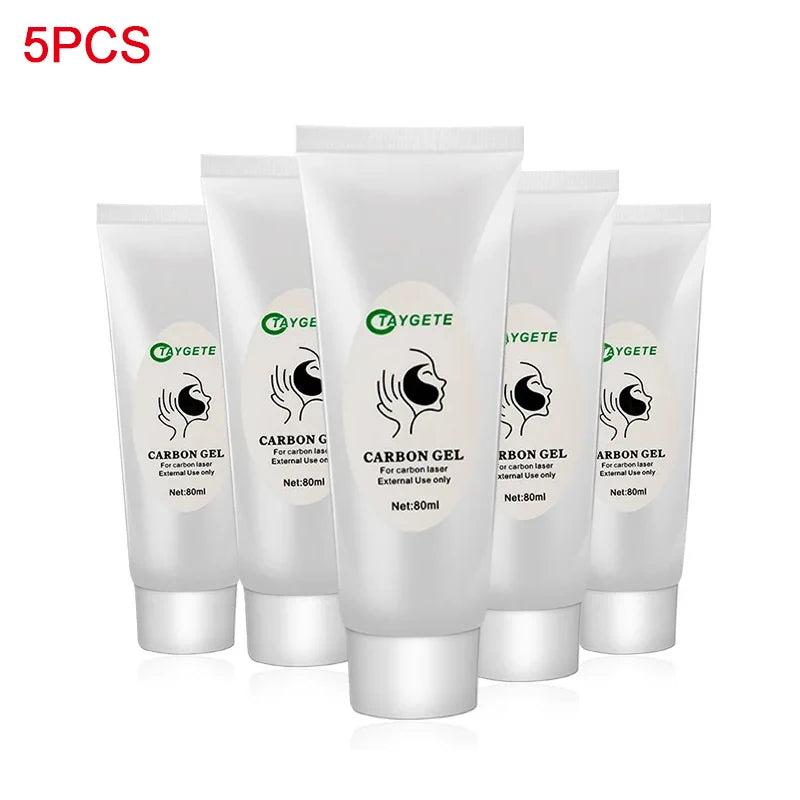 2/5Pcs Black Gel Mask For ND YAG Laser Skin Peeling Carbon Cream Whitening Facial Rejuvenation Moisturizing Peel Deep Cleaning 5Pcs GEL