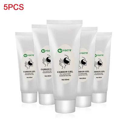 2/5Pcs Black Gel Mask For ND YAG Laser Skin Peeling Carbon Cream Whitening Facial Rejuvenation Moisturizing Peel Deep Cleaning 5Pcs GEL