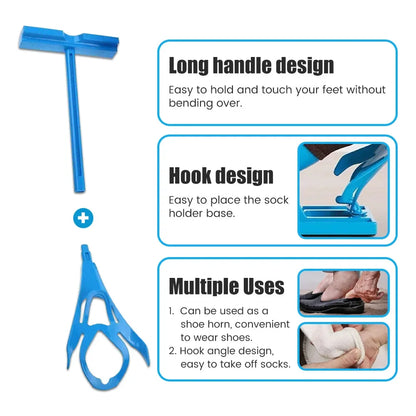 1/2PCS Aid Kit Sock Slider Easy on And Off Pulling Assist Device Sock Helper Putting on Socks Brace Aid Elderly Disabled Support