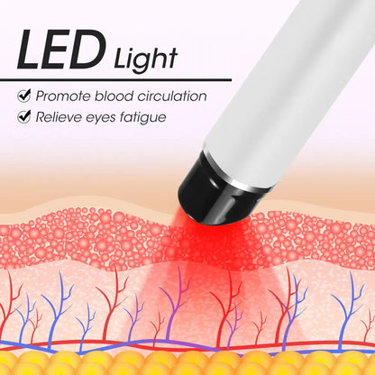 EMS Eye Beauty Device 3 Modes Vibration LED Lights Heat Cordless Massage Dry Eyes Dark Circles Eye Bags Face Skin Care Machine